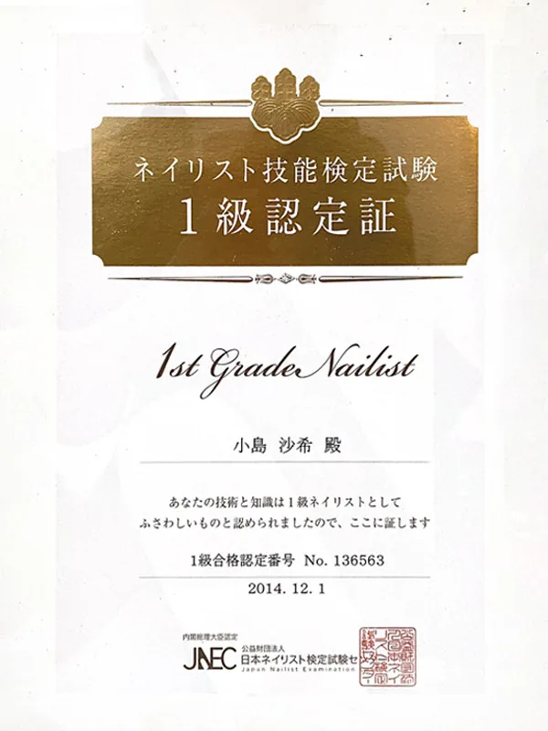 Nailist certification